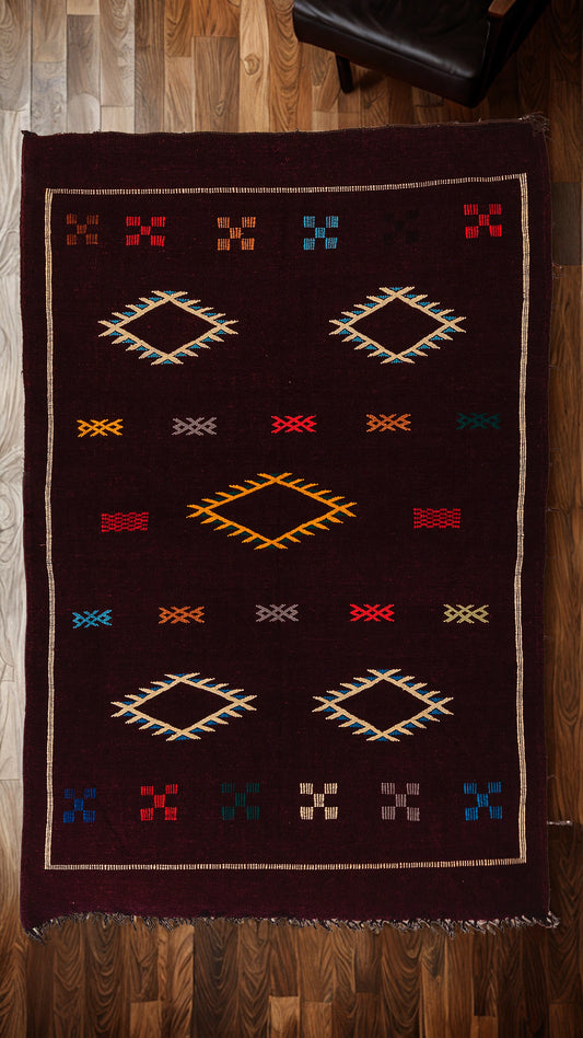 Aubergine Constellations — Boujaad Moubra Kilim