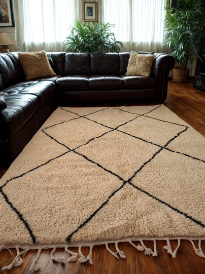 Atlas Grids – Beni Ourain Rug in Geometric Restraint