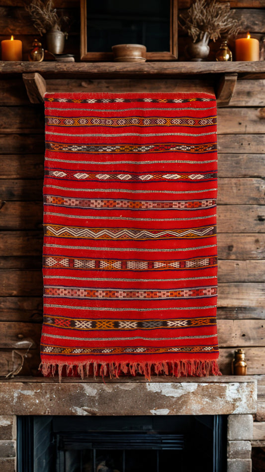 Madder Bands — Zemmour Guard-Stripe Kilim