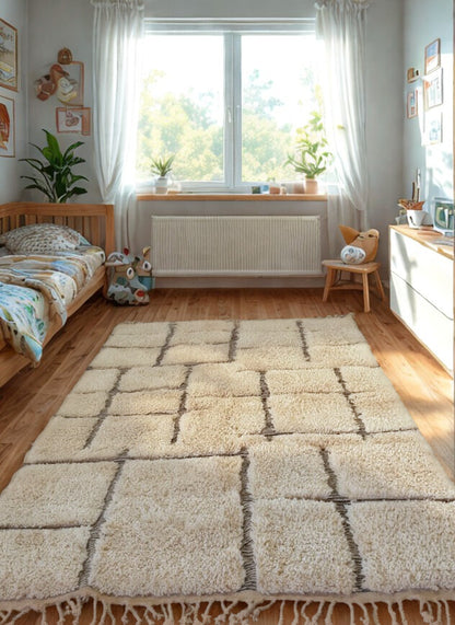 The Irrigated Field – Beni Ourain Rug of Ancestral Grids