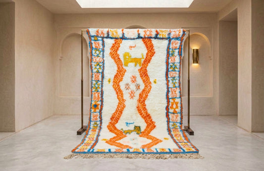 Aït Zayane Kubba — Ivory Wool with Lion & Zigzag Medallion