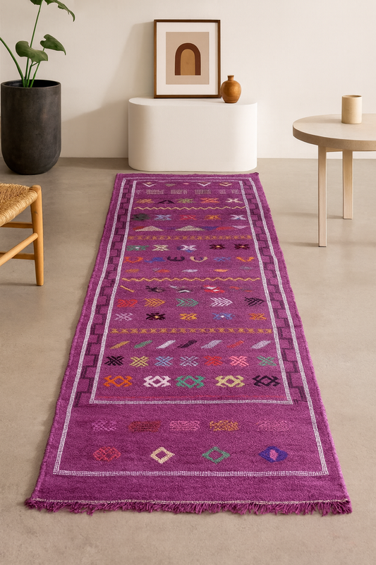 Boujaad Kilim Runner — Amethyst Talisman
