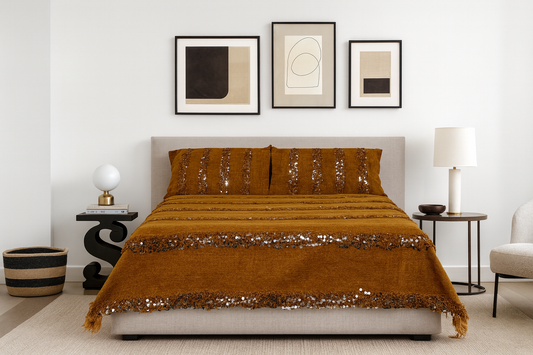 Atlas Velvet Handira Bands — Amber Ochre