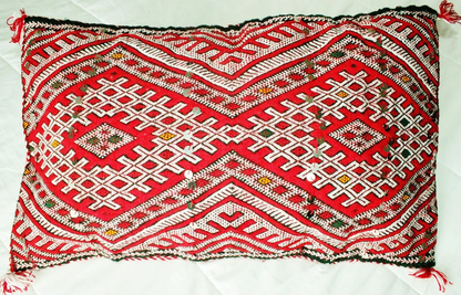 Tarehalet Henbel Kilim Pillow — Lattice Red