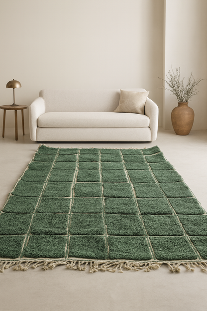 Marmoucha Architectural Grid — Verdant Wool Field