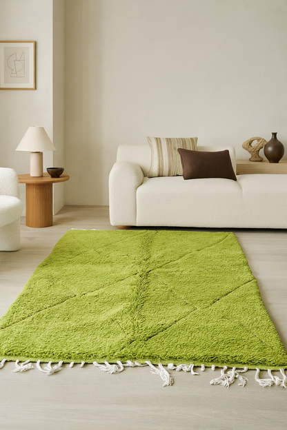 Marmoucha Verdant Terraces — Sculpted Atlas Wool in Botanical Green