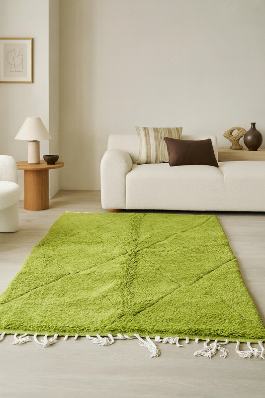 Marmoucha Verdant Terraces — Sculpted Atlas Wool in Botanical Green