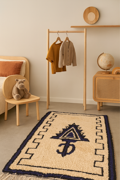 Aït Zayane Stepped Emblem — Little Atlas Wool Rug
