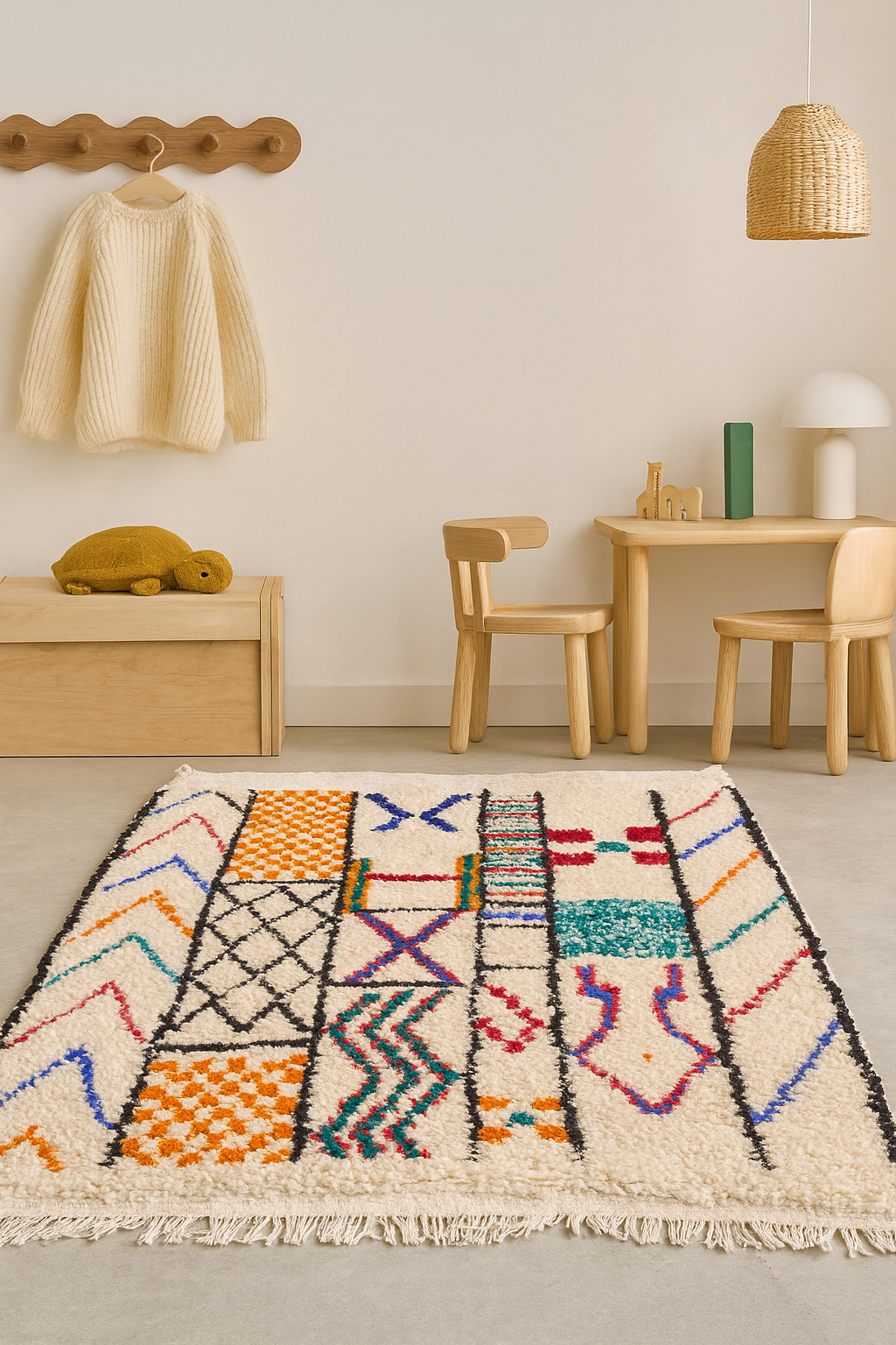 Azilal Storyboard — Chromatic Symbols in Hand-Knotted Wool