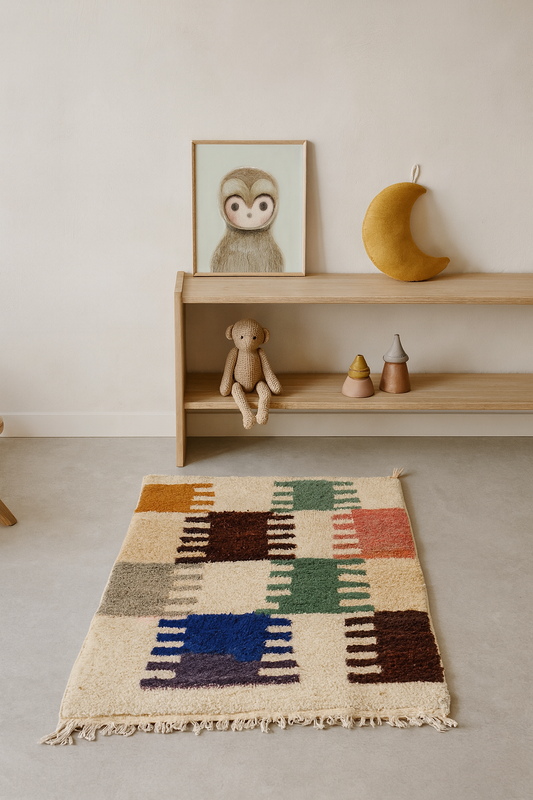 Boujaad Chromatic Blocks — Small Wool Rug