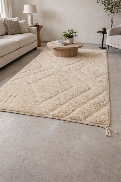 Marmoucha Ivory Relief — Compact Chevron Field