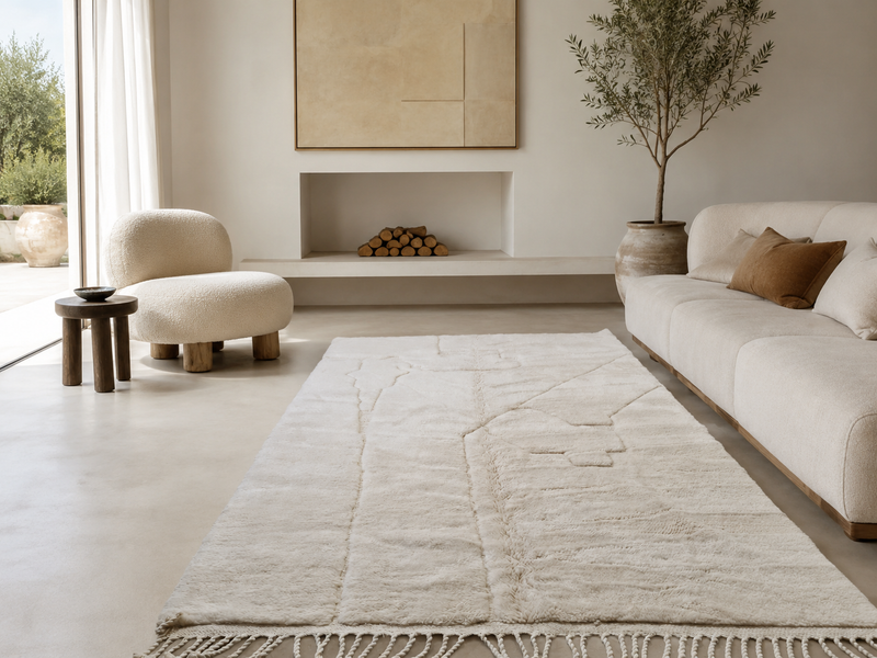 Marmoucha Silent Relief — Ivory Sculptural Field