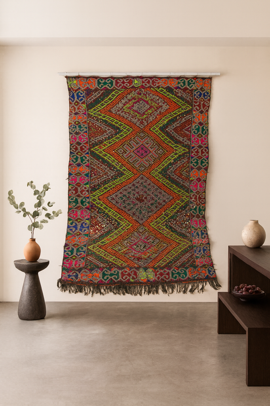 Beni Mguild Henbel Kilim — Zigzag Constellations