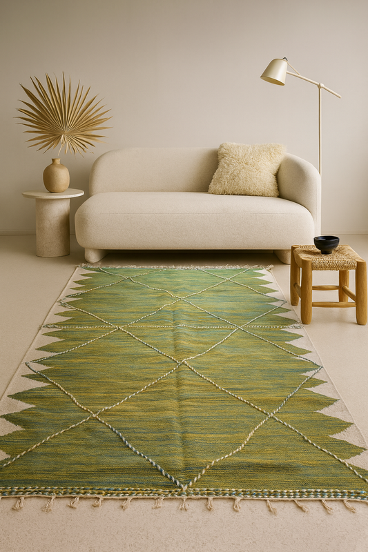 Boujaad–Zanafi Serrated Lattice — Atlas Green Ombré