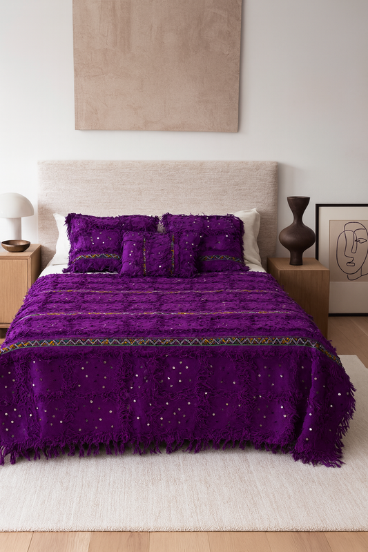Aït Zayane Tabizart — Amethyst Wedding Blanket Set