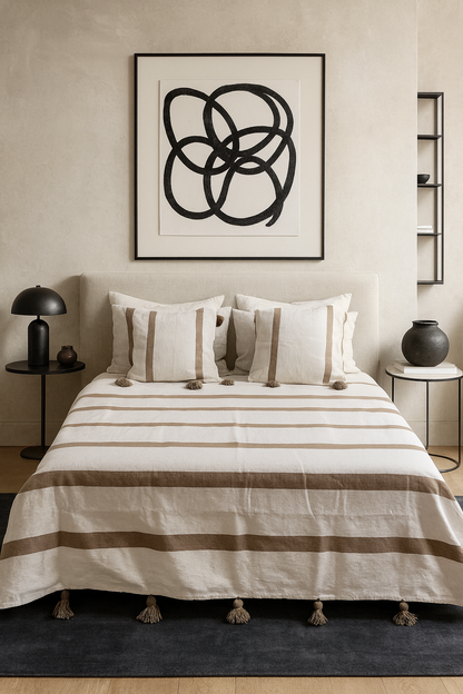 Safi Loom Set — Sand Stripes on Ivory