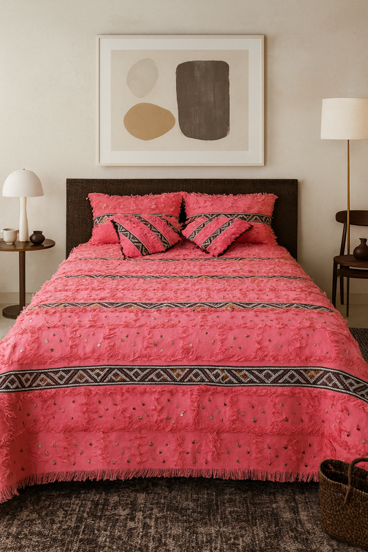 Aït Zayane Tabizart — Cerise Wedding Blanket Set