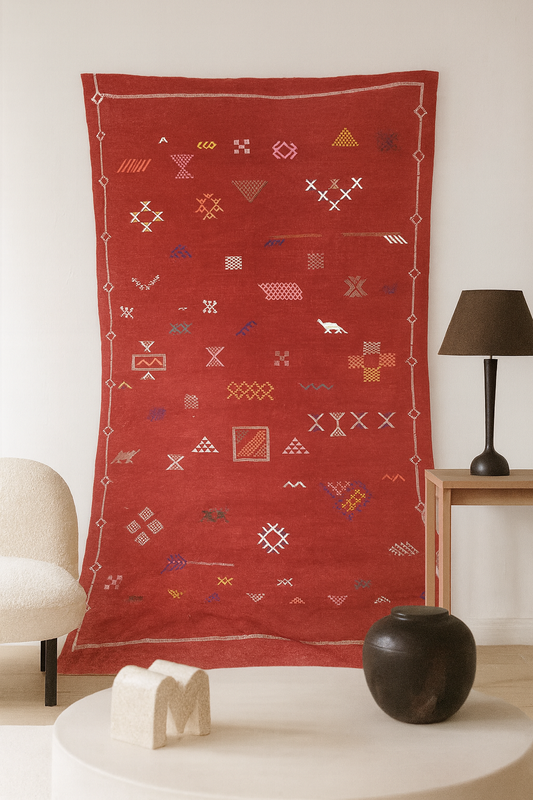 Boujaad Kilim Field of Signs — Crimson Archive
