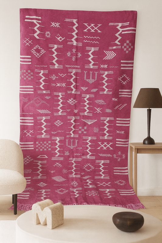 Boujaad Kilim — Fuchsia Glyph Atlas
