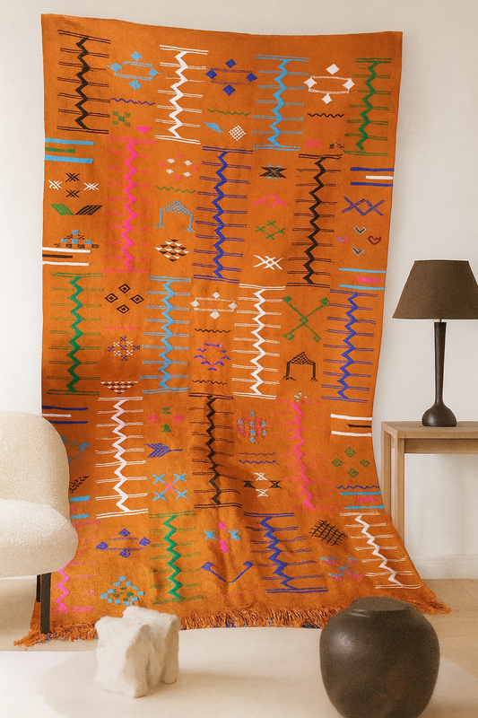 Boujaad Kilim — Saffron Weave of Wanderers