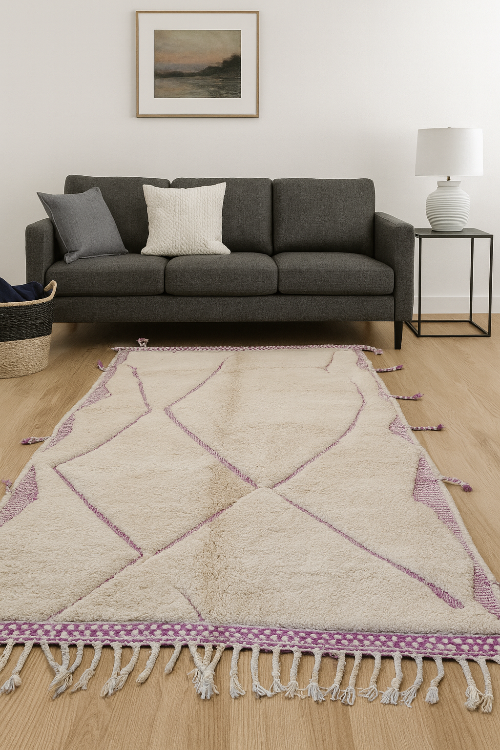 Lilac Diamond Grid — Marmouucha