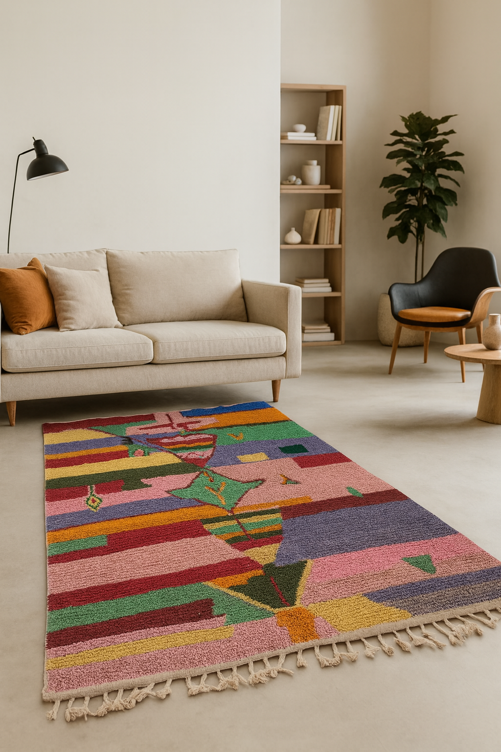 Festival Gradient – Boujaad Rug in Ceremonial Hues