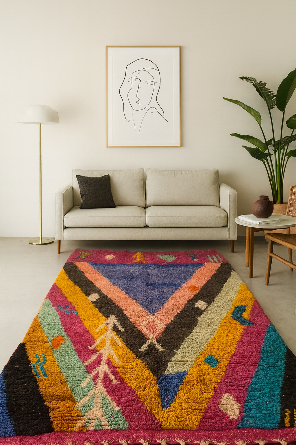 Festival Geometry – Boujaad Atlas Rug in Radiant Prism