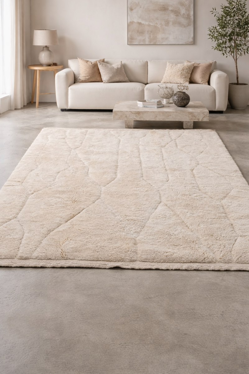 Beni Mrirt Sculpted Field — Ivory Relief