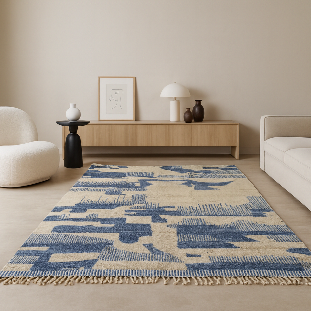 Beni Mrirt Modernist Abstraction — Indigo Field