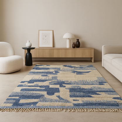 Beni Mrirt Modernist Abstraction — Indigo Field