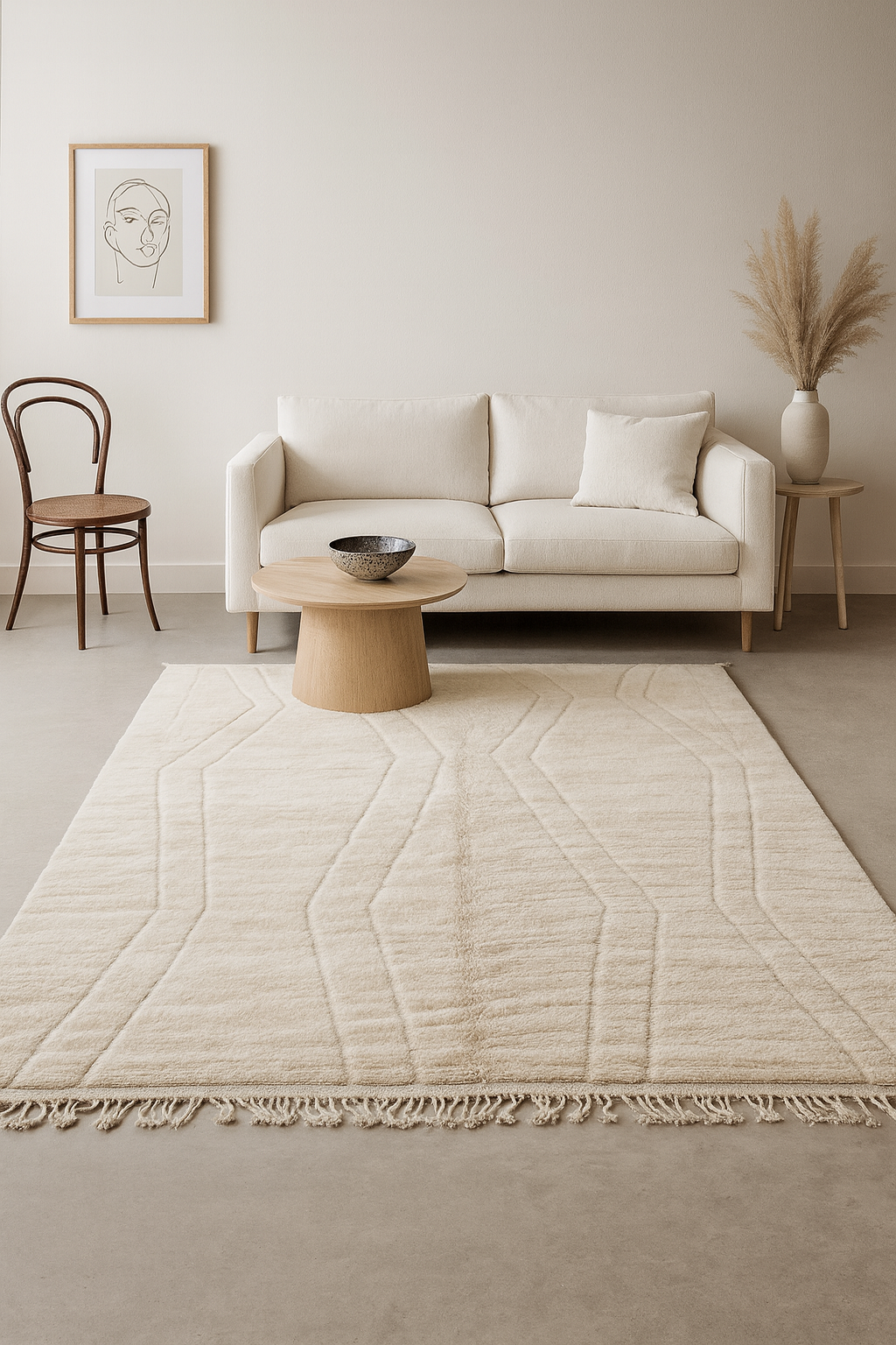 Marmoucha Sculpted Pathways — Ivory Relief Field