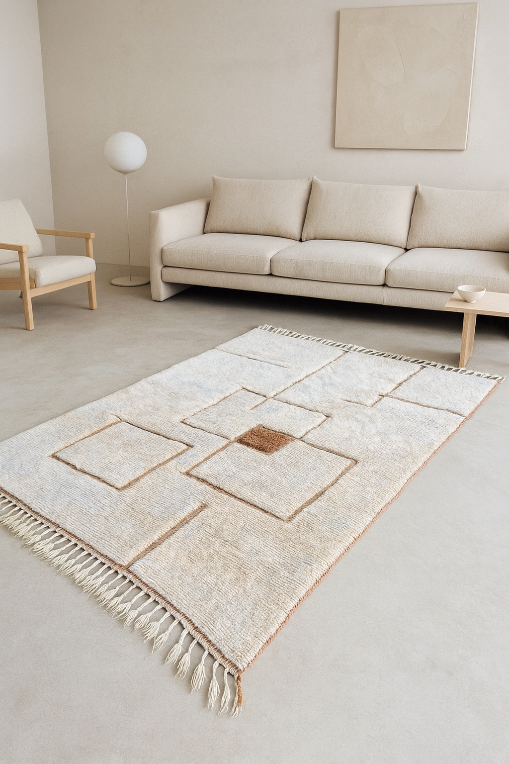 Signal Square — Beni Mrirt Relief Grid with Accent