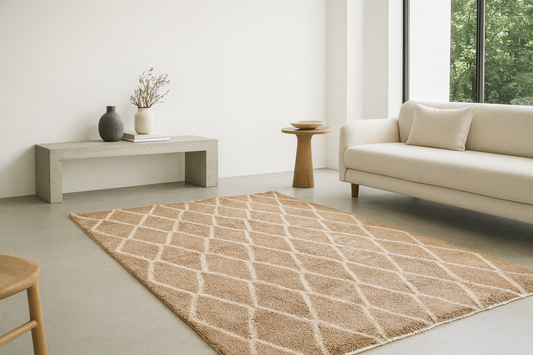 Caramel Lattice — Marmoucha Open Diamond Grid