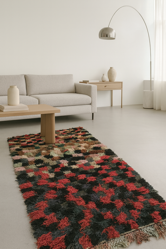 Boucherouite Ember Mosaic — Atlas Runner