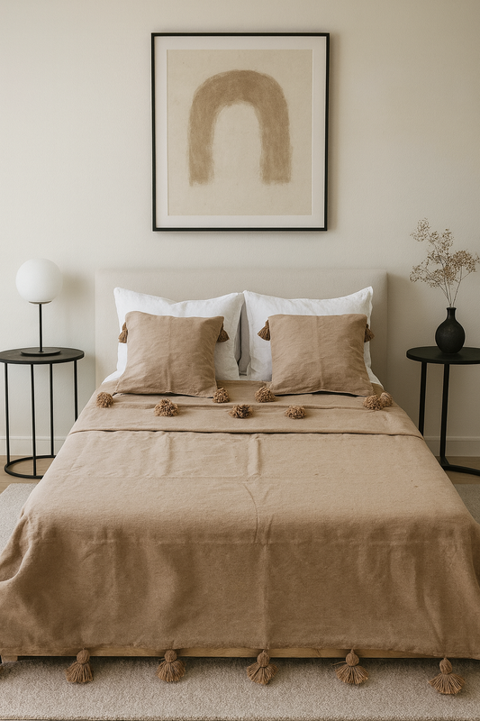 Safi Loom Set — Camel Monochrome with Tassels