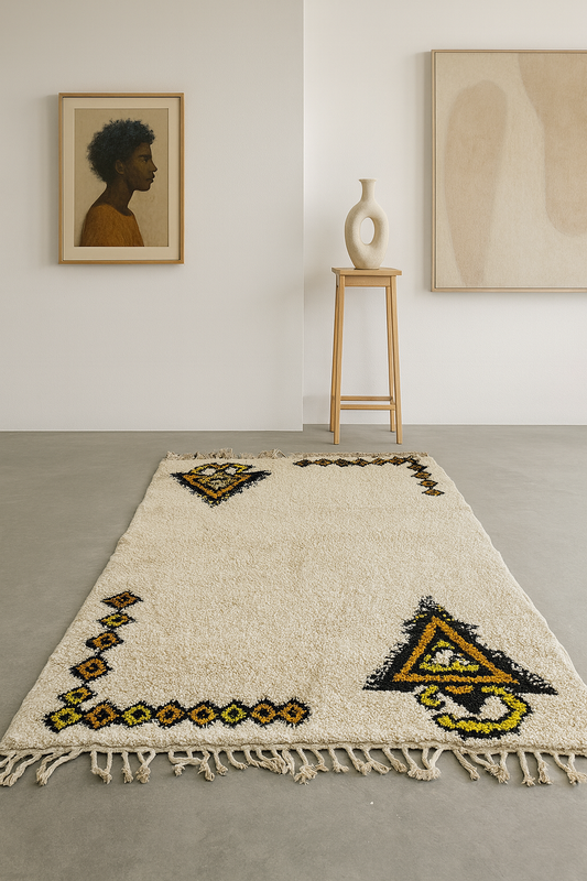 Ait Zayane Corner Talismans — Ivory, Saffron & Onyx