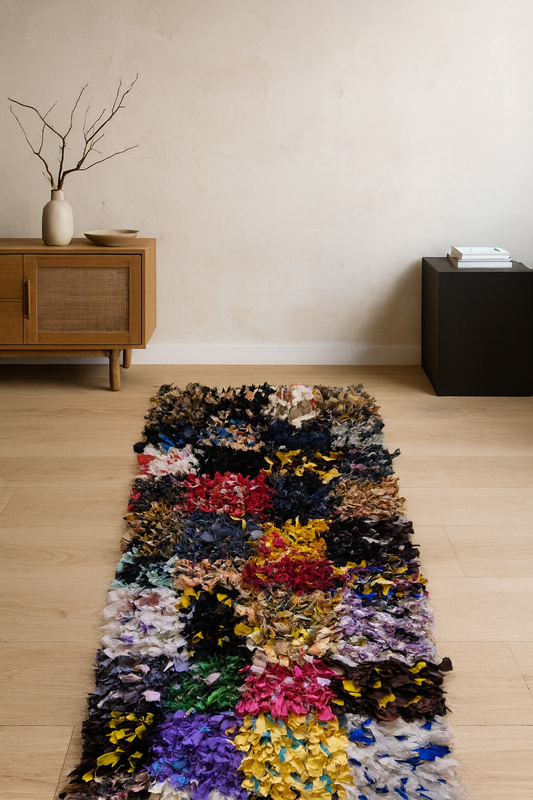 Boucherouite Patchwork Bloom — Upcycled Runner