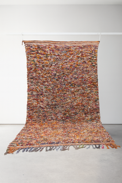 Boujaad Confetti Shag — Chromatic Mélange Pile with Tassel Fringe