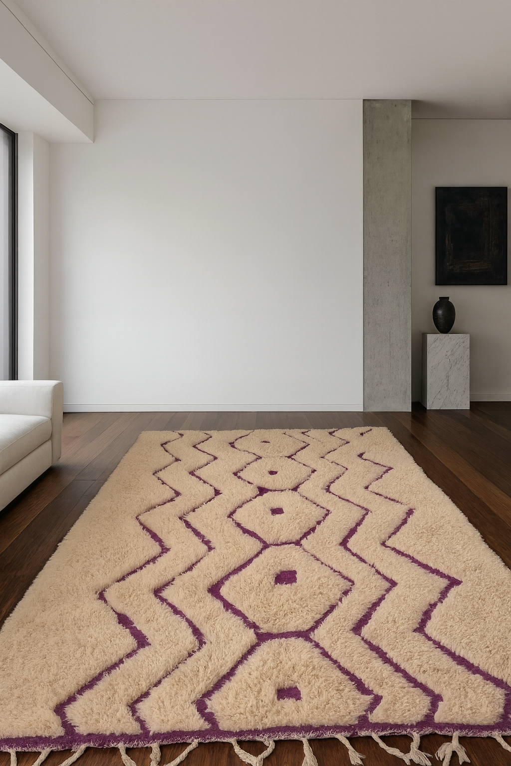 Purple Paved Diamonds – Marmoucha Rug in Royal Violet Geometry