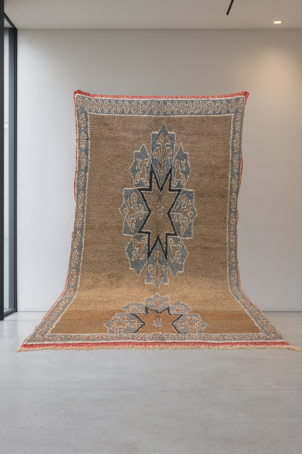 Aït Zayane Star Medallion — Wool in Earth and Indigo