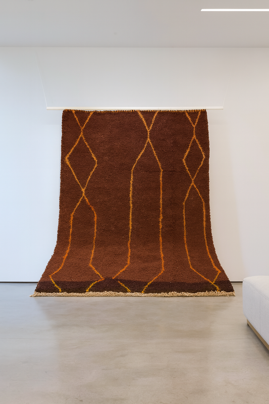 Beni Mrirt Saffron Skyline Lattice — Cocoa Wool