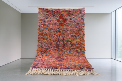 Boujaad Confetti Shag — Multicolor Wool on Ivory Base