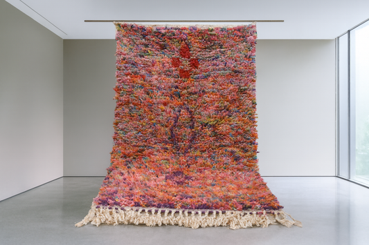 Boujaad Confetti Shag — Multicolor Wool on Ivory Base