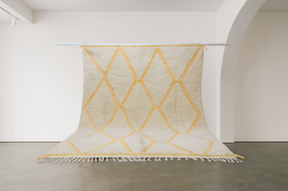 Marmoucha Saffron Open Lattice — Ivory Wool