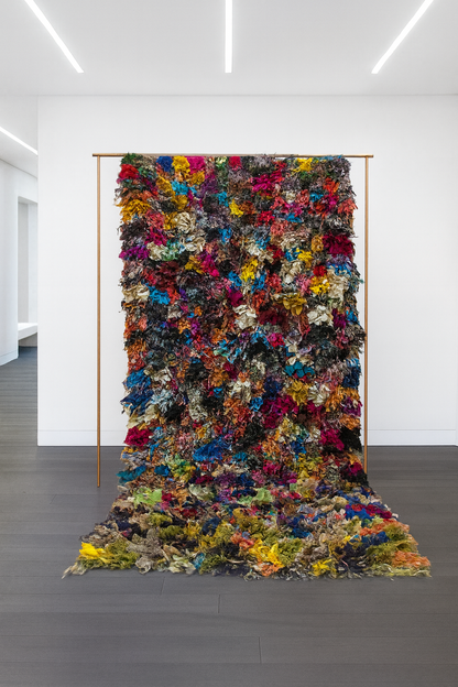 Boucherouite Petal-Cluster Shag — Multicolor Reclaimed-Textile Rug