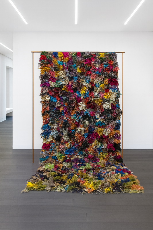 Boucherouite Petal-Cluster Shag — Multicolor Reclaimed-Textile Rug
