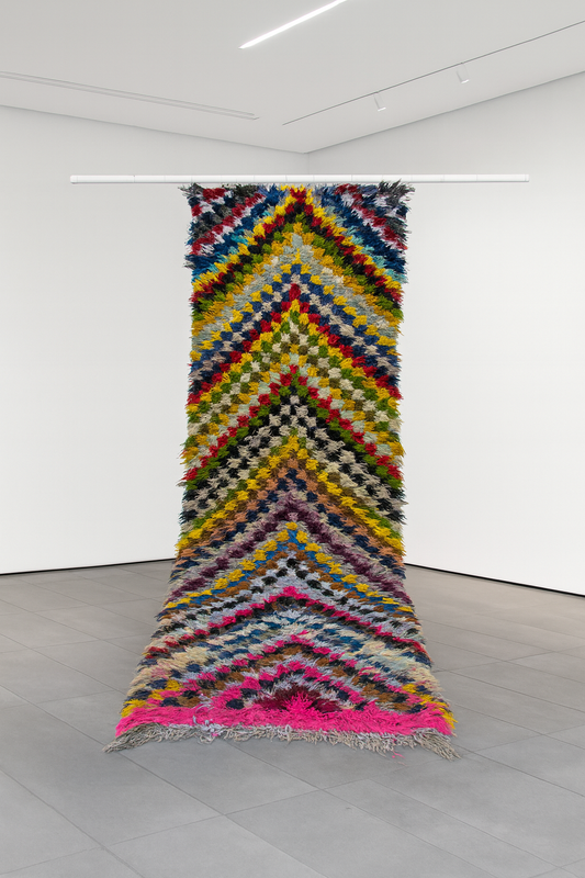 Boucherouite Chevron Cascade — Multicolor Reclaimed-Textile Runner