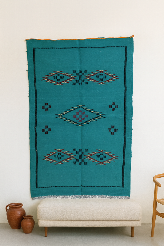 Turquoise Oasis — Boujaad Moubra Kilim