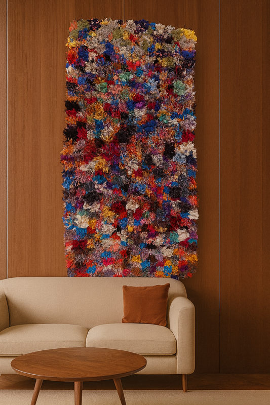 Confetti Cloud — Boucherouite Rug
