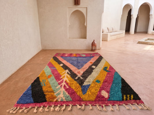 سجادة أطلس من بوجاد بمنشور مشع - هندسة المهرجان 